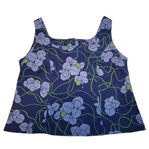 87 Hilo Hawaii Surfer Fitted Crop Top M Button Back Hawaiian Tropical Resort